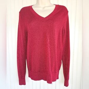 Brooks Brothers Red V-Neck Sweater